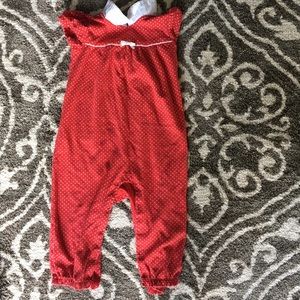 Baby girls red polka dot jumper. 🤗